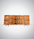 Ralph Lauren Leather Corset Belt - Wide Hand-Tooled Western Cowboy Style